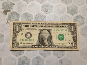 Trinary One Dollar Bill Fancy Repeater Near Binary C82828838B - Picture 1 of 2