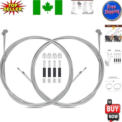 4PCS 2M Standard Bicycle Brake Cable Set - Sturdy Construction for Safe Riding Foto 1 de 4