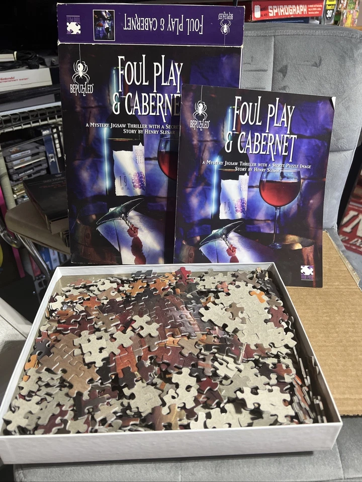 BePuzzled 🧩Foul Play And Cabernet 1000 Piece Mystery Jigsaw Puzzle Secret Image - Image 1 of 1