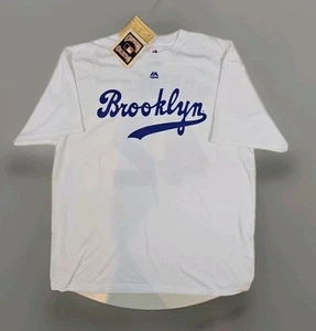 Jackie Robinson #42 Brooklyn Dodgers Majestic White Team MLB T-Shirt Men’s XL - Picture 1 of 10