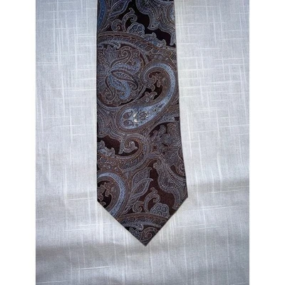 Nautica Brown Paisley Tie 100% Silk - Image 1 of 4