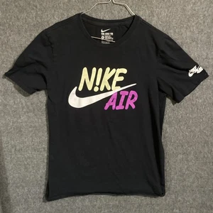 Nike Air T-Shirt Size Small black, colorful logo. Just Do It - Picture 1 of 8