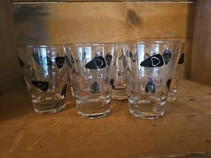 7 copas de cóctel vintage Federal Atomic Amoeba Boomerang 4 oz - Imagen 1 de 4