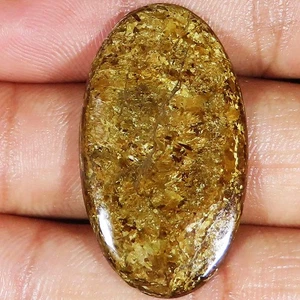 natural BRONZITE oval shape cabochon loose gemstone 36.30 Carat. (21x38x04 mm) - Picture 1 of 6