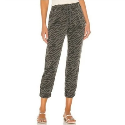 Joggers Bella Dahl Talla Pequeña Gris Estampado de Cebra Cintura Elástica Foto 1 de 4