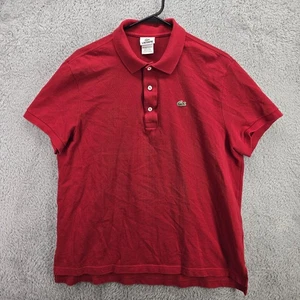 Lacoste Poloshirt Herren 7 Rot Krokodil 5191L Klassisch Designer Polo XXL - Bild 1 von 7
