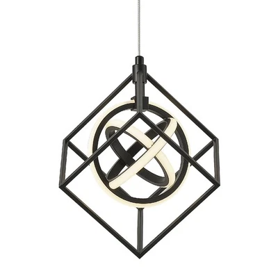 Artcraft Lighting AC1011 Tulip 1 Light 10"W LED Abstract Pendant - Black - Image 1 of 3