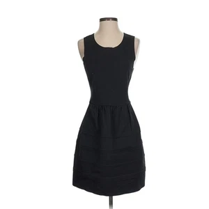 Madewell Black Sleeveless Cocktail Dress Size S Drop Waist Fit & Flare - Picture 1 of 2