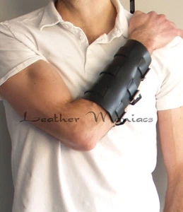 Protector de brazo de cuero protector de brazo de cuero pulpo de cuero riel de brazo con hebillas - Imagen 1 de 1