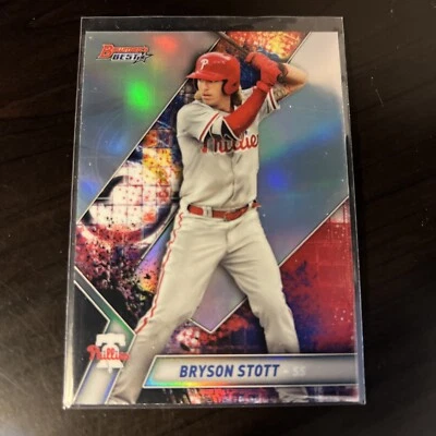 Bryson Stott RC TP6 2019 Bowman’s Best Top Prospect Refractor Rookie - Image 1 of 2