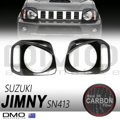 Suzuki Jimny SN413 00-16 OKAMI Headlight Cover Lid Angry Bird Style Carbon Fiber - image 1 of 4
