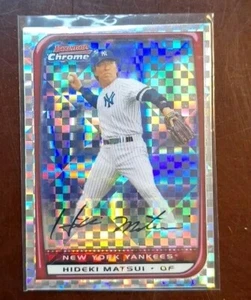 Tarjeta de inserción Bowman Chrome Hideki Matsui X-Fractor 2008 #40, 136/250 - Imagen 1 de 3