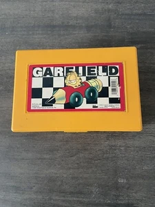 Vintage 1978 Garfield Pencil Box Checkerboard Empire Berol USA Pen Case School - Foto 1 di 6