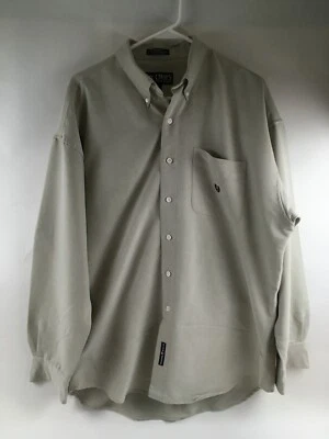 Chaps Golf Ralph Lauren Dress Shirt Men's Size Large Tan Long Sleeve Button Up Foto 1 de 4
