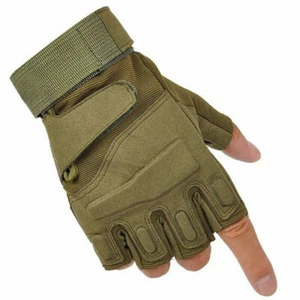 Fingerless Half-Finger Tactical Gloves Motorcycle Driving Gloves Riding Gloves - Picture 1 of 9
