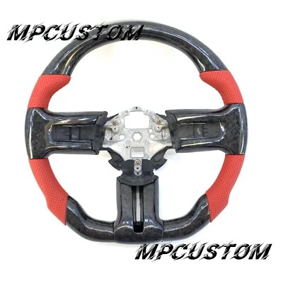 Fit For Ford Mustang GT 2010 2011 2012 2013 2014 Carbon Fiber Steering Wheel - Image 1 of 4