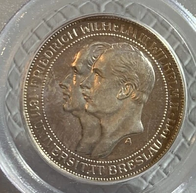 1911 A German  Wilhelm II Proof SILVER COIN 3 Mark PCGS PR63, OLD HOLDER - Image 1 of 3