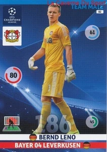 082 BERND LENO BAYER LEVERKUSEN  CARD CHAMPIONS LEAGUE ADRENALYN 2015 PANINI - Picture 1 of 1