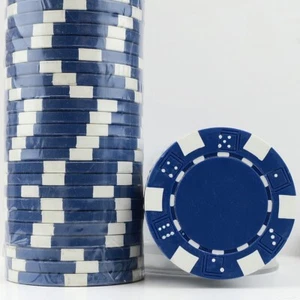 250 x DARK BLUE Dice, 14g Clay Composite Poker Chips - END OF LINE / SECONDS - Picture 1 of 1