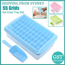 55 Grids Ice Cube Tray Mould with Lid and Storage Box Scoop Set Maker Ice Cube