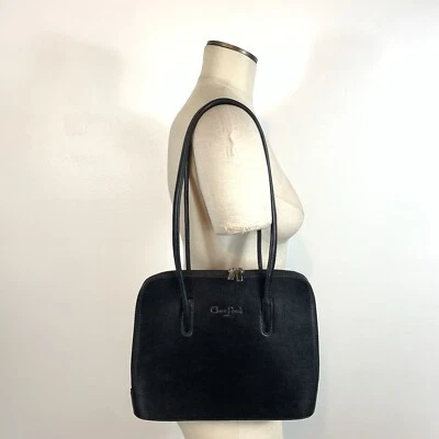 Cleo & Patek Paris Slim Fashion Genuine Leather Minimalist Shoulder Bag Black - Image 1 of 4