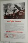 1943 GREAT NORTHERN Railway advertisement, Mesabi Range, Ore cars