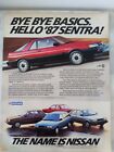 Original 1987 Nissan Sentra Magazine Ad - Bye Bye Basics. Hello Sentra