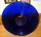 salatschssel - blaues glas - 31x12cm - gebraucht