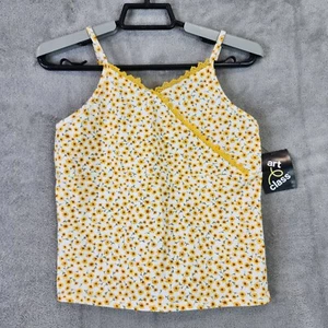 Girls Sleeveless Lace Tim Floral off white Tank Top Cami Art Class Size L 10/12 - Picture 1 of 10