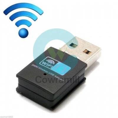 300Mbps Wireless USB Wifi Adapter LAN Antenna Network Adapter 802.11n/g/b BI - Image 1 of 4