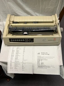 OKI Microline 321 Turbo 9 Pin Dot Matrix Printer Parallel Port GE7100A NO COVERS - Picture 1 of 15