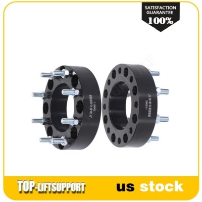 2x 2 inch 8x180 Wheel Spacers 14x1.5 For GMC Sierra Chevy Silverado 2500 3500 HD Foto 1 de 4