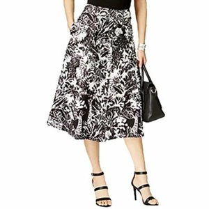 FALDA OLIVIA GRACE LÍNEA A NEGRO BLANCO JUNGLA TALLA 14 - Imagen 1 de 1