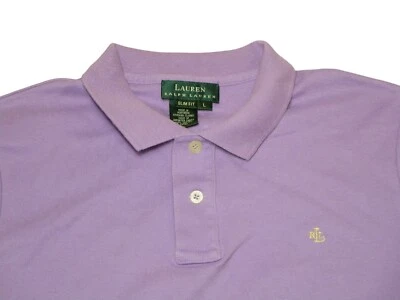 Lauren Ralph Lauren женский размер - L приталенный фиолетовый хлопок поло - Изображение 1 из 4