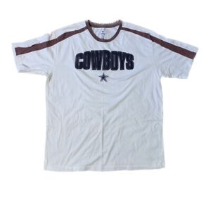 Dallas Cowboys Stitched Logo White Tshirt Size 2XL