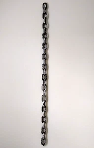Halloween Costume Party Plastic Prison Chain Prop 4.2 FT Blk Silver Lt Weight - Picture 1 of 4