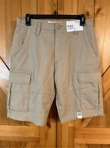 Arizona Jean Co Men’s Flex Classic Fit Cargo Shorts in Khaki Color Size 29 nwt ( - Picture 1 of 7