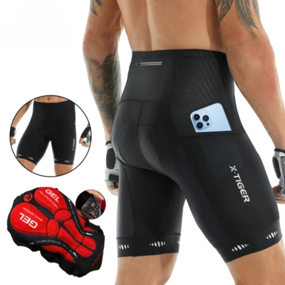 Pantalones Cortos de Ciclismo Acolchados Bicicletas Pantalones de Montar a Prueba de Golpes MTB Bicicleta Pantalones Cortos Foto 1 de 4