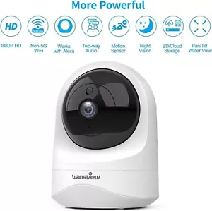 Innenbereich WIFI Kamera Überwachungskamera 2-Wege Audio Nachtsicht, Alexa, Babyphone - Bild 1 von 7