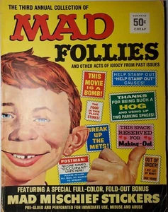 Mad Magazine The Third Annual Collection Of Mad Follies 1959 - Some Stickers - Picture 1 of 3