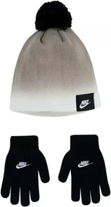 NIKE JORDAN GIRL BOY STRETCH Beanie Glove Set 9A2940 BLACK ONE SIZE Hat NWT $30 - Picture 1 of 1