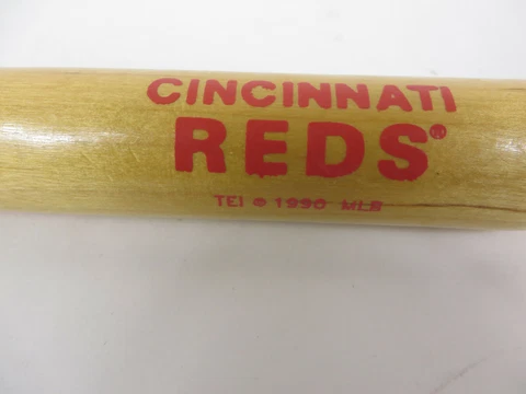 Marked 1990 Cincinnati Reds Baseball Wood Mini Bat 18" Souvenir Cover