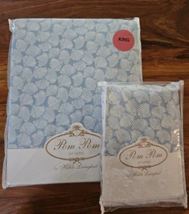 Funda nórdica Pom at Home Hilde Leiaghat Biscayne King y algodón azul King Sham - Imagen 1 de 5