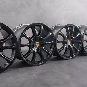 Original Porsche 18 Zoll 996 Felgen GT3 GT3RS 99636213605 Schwarz Seidenmatt JE1 - Bild 1 von 3