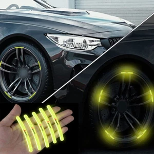 20x Reflective Stickers Car Wheel Rims Strips Tape Decal Accessories Universal - Picture 1 of 12
