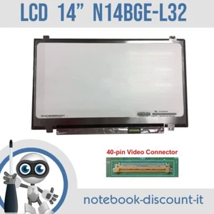 INNOLUX DISPLAY N14BGE-L32 FRU: 04X1764 LCD 14" 1366x768 40 Pin Connector - Bild 1 von 3