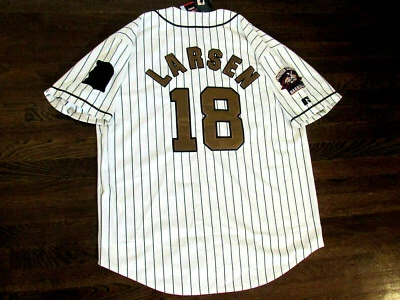 DON LARSEN 1955 DENVER BEARS YANKEES SIGNED AUTO VTG QUALITY RUSSELL JERSEY JSA - Image 1 of 4