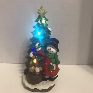Don Mechanic - Christmas Tree Light Up w/Smiling Snowman ~ Tested ~ Read - Picture 1 of 6