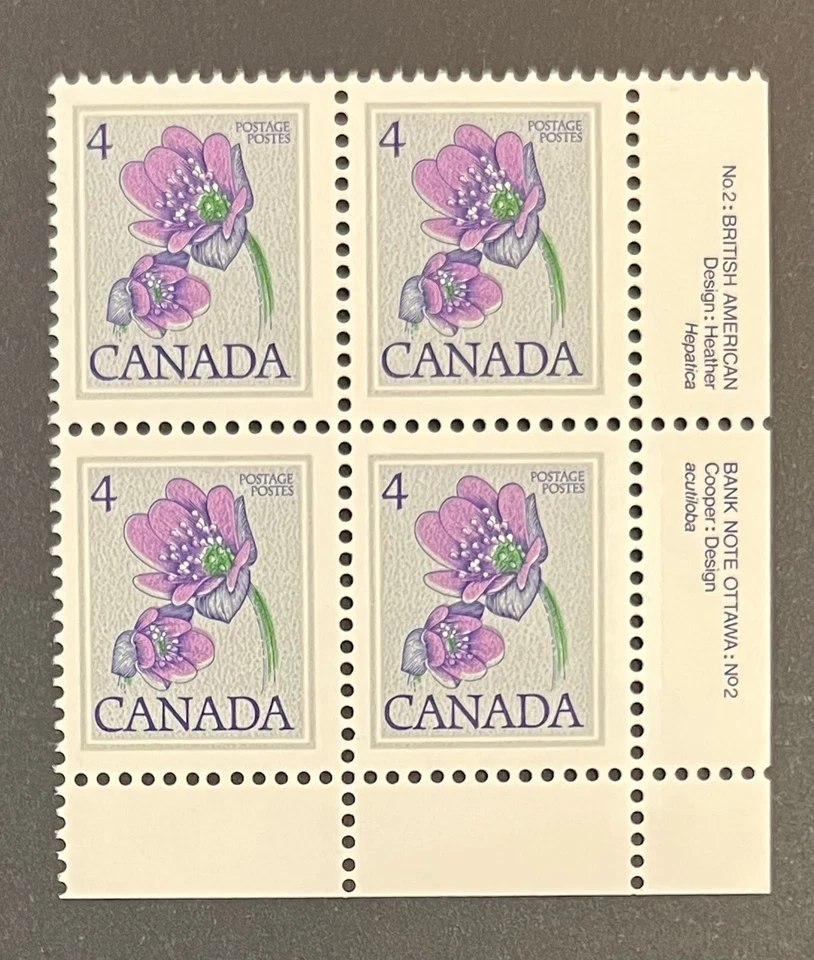 CANADA #709 Low Value Definitive. MNH LR  Block Of 4. - Image 1 of 1