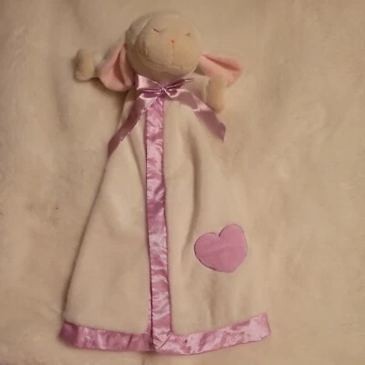 Peluche largo Ganz Lamb Lovey púrpura corazón oveja fe Blankie Buddy 86922 Foto 1 de 4